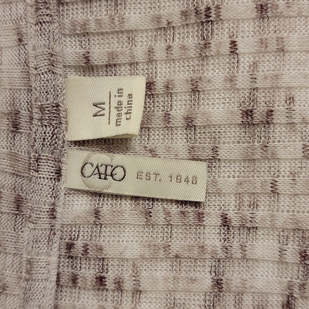 đ
șcato cream with dark brown speckles lightweight hi-low top size medium - Picture 5 of 11
